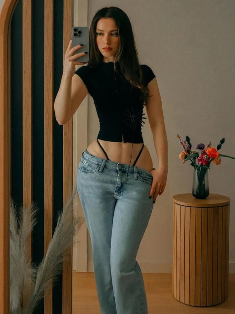 Bizarre chat gland Applique culture hauts femmes simple boutonnage demi-haut cou gland minuit Hottie