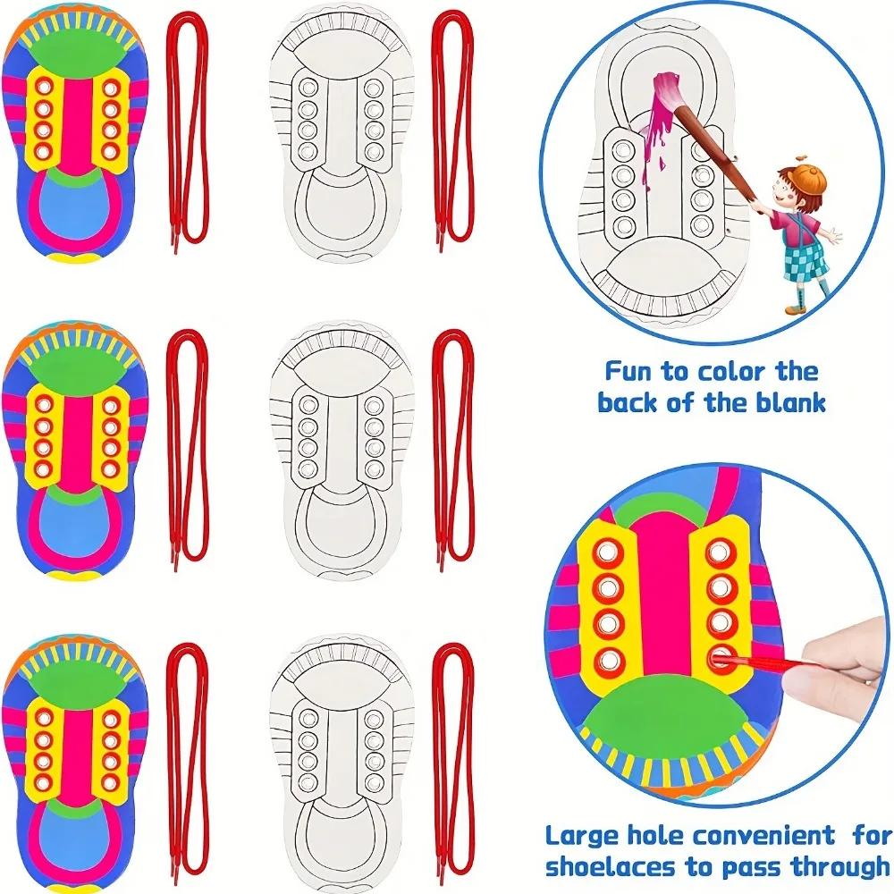 Lacets à enfiler, jouets d'enseignement, apprendre à nouer les lacets, jouet pour enfants en bas âge
