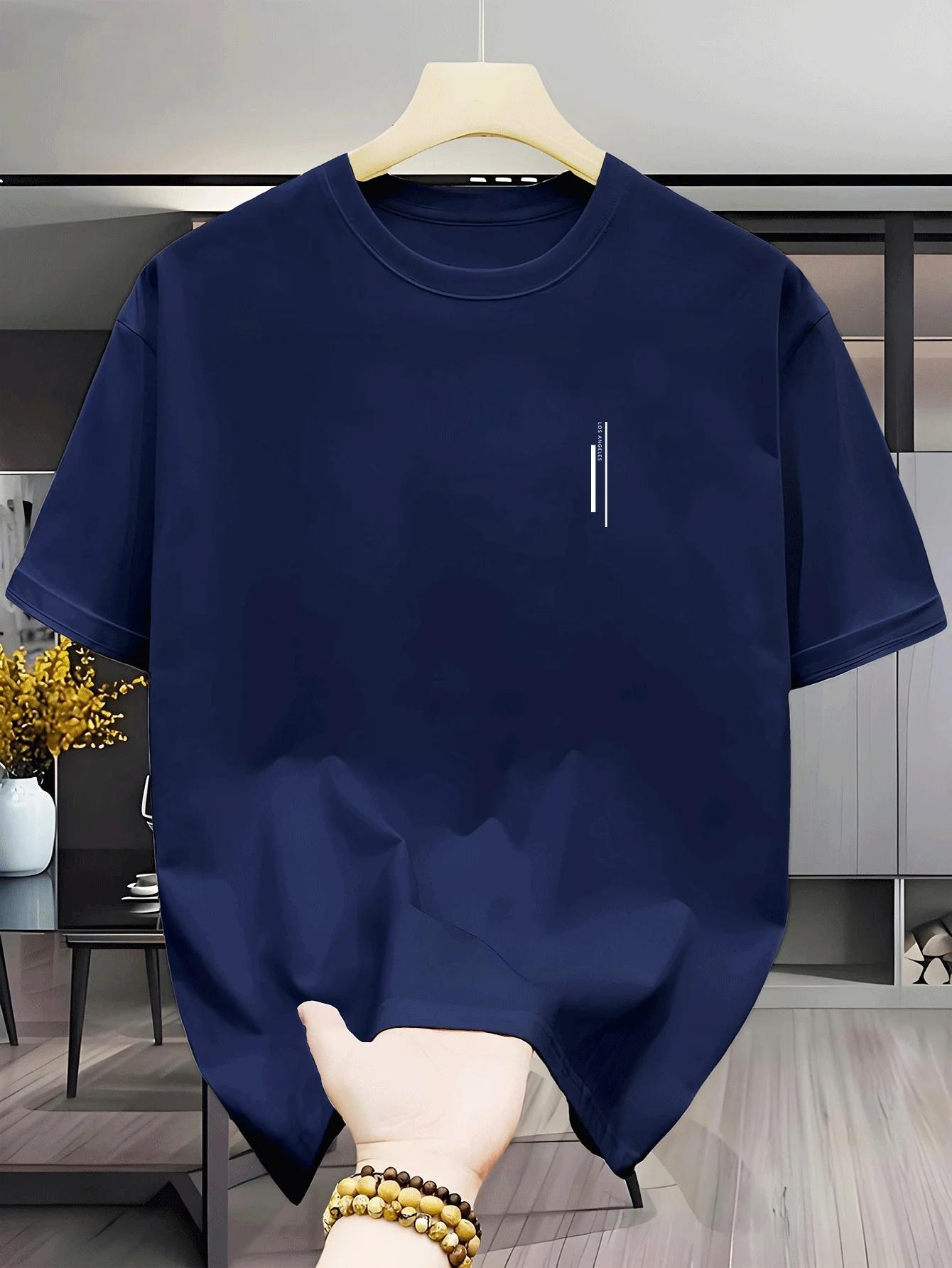 T-shirt à col rond pour homme, respirant et souple, haute élasticité, lavable, frais et confortable,