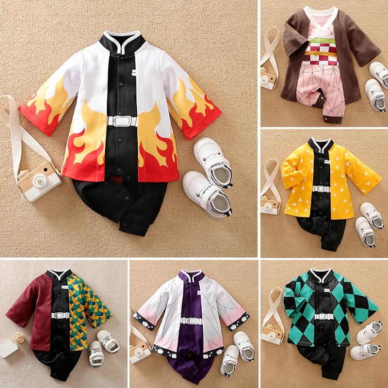 Body en coton à manches longues pour nouveau-né, Style Cape Anime, barboteuse mignonne pour enfants 