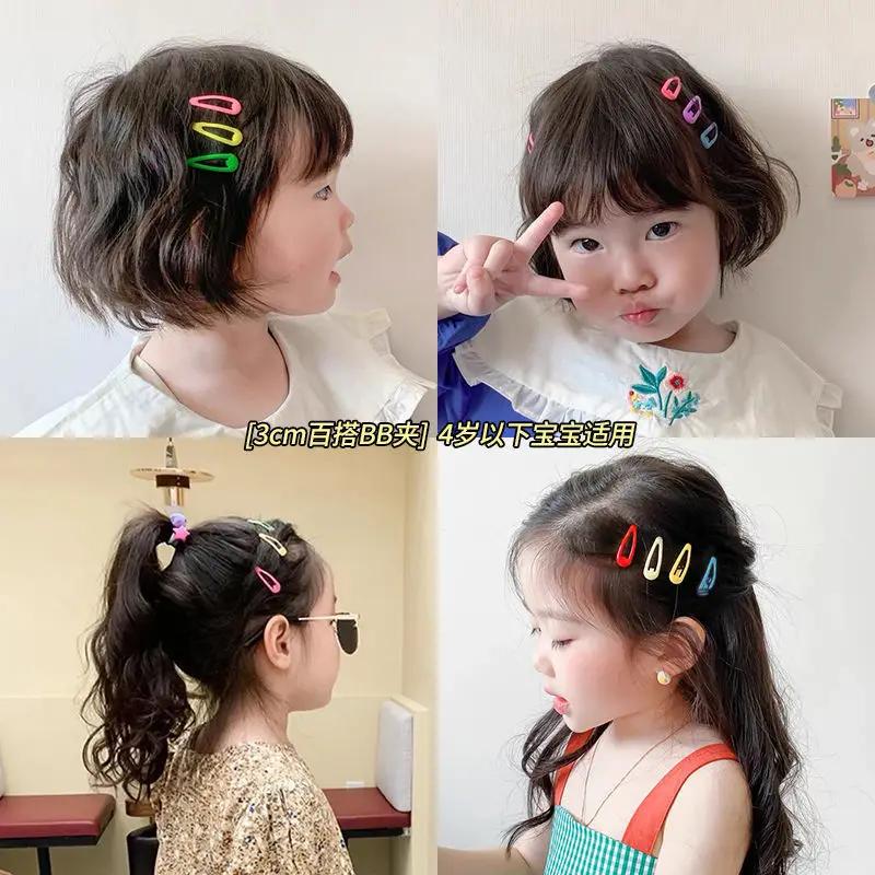Pinces à cheveux BB colorées en forme de goutte d'eau pour enfants, 20 pièces/lot, 3cm, jolies éping