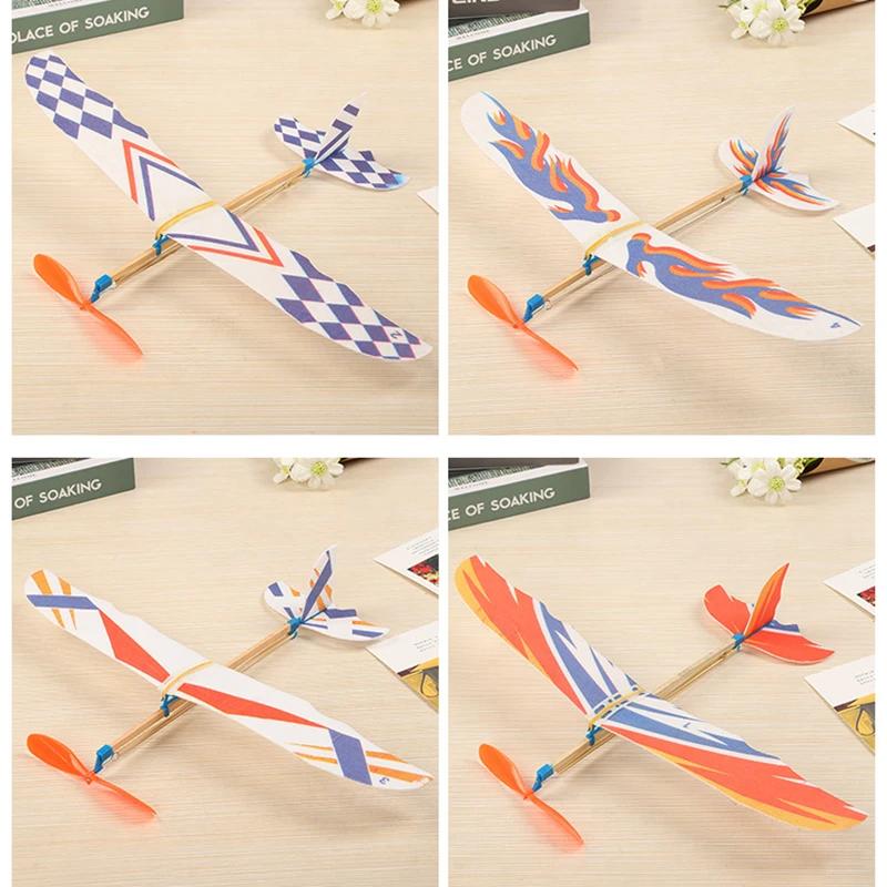 5/10 pièces élastique alimenté avion modèle planeur avions bombardier avion fête d'anniversaire fave