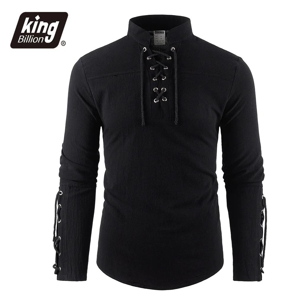 Robe de Pirate médiévale pour hommes, Streetwear élégant, Style gothique d'halloween, hauts à col en