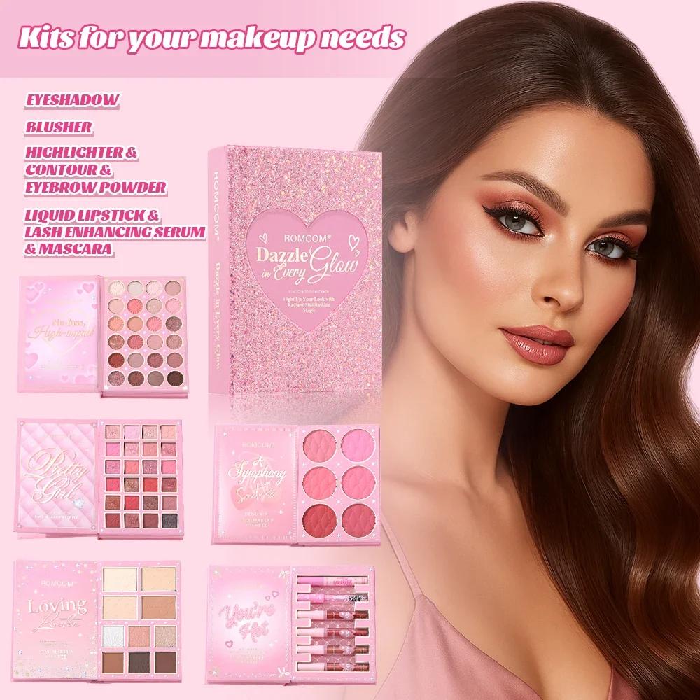 Livre magique de maquillage tout-en-un de 5 pages : kit complet avec fard à paupières multi-ombrage,