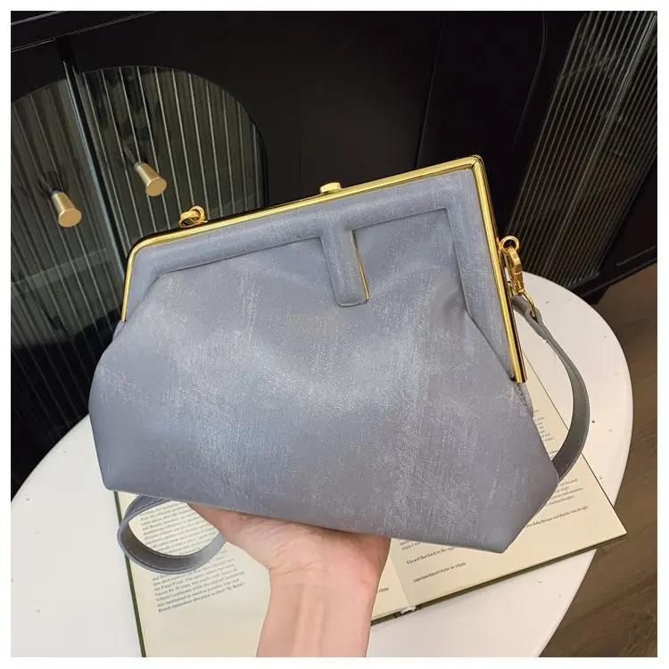 Sacs à couches tendance et élégants de couleur unie pour femmes, sac à bandoulière minimaliste haut 