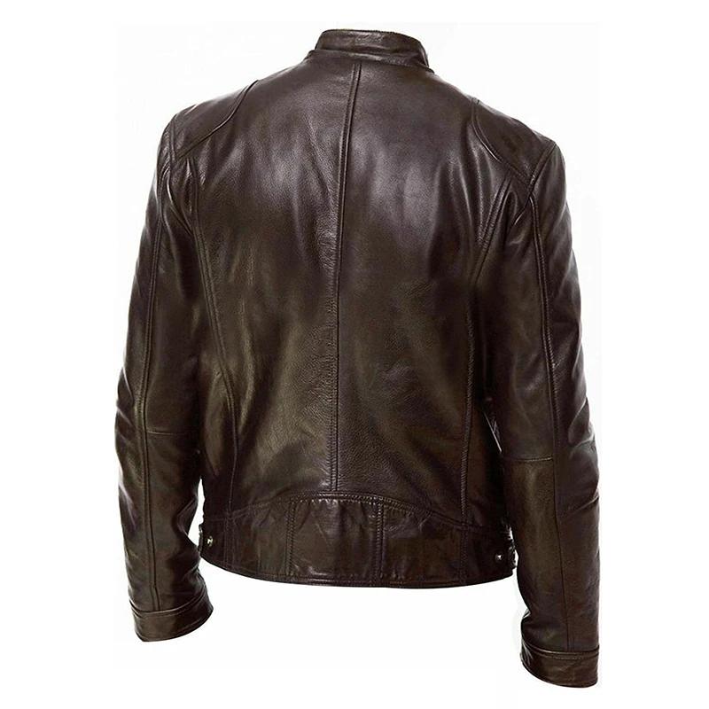 2024 vestes de moto en cuir homme décontracté mode moto manteau coupe ajustée revers vestes en polyu