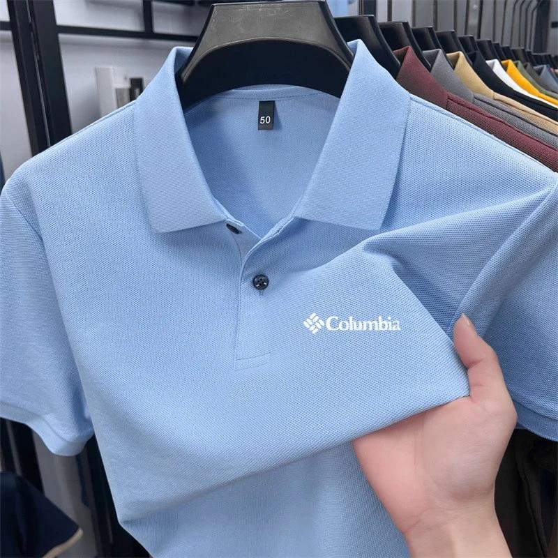 Polo d'été de luxe 100 % coton pour homme, manches courtes, imprimé lettres, 25 couleurs, T-shirt de