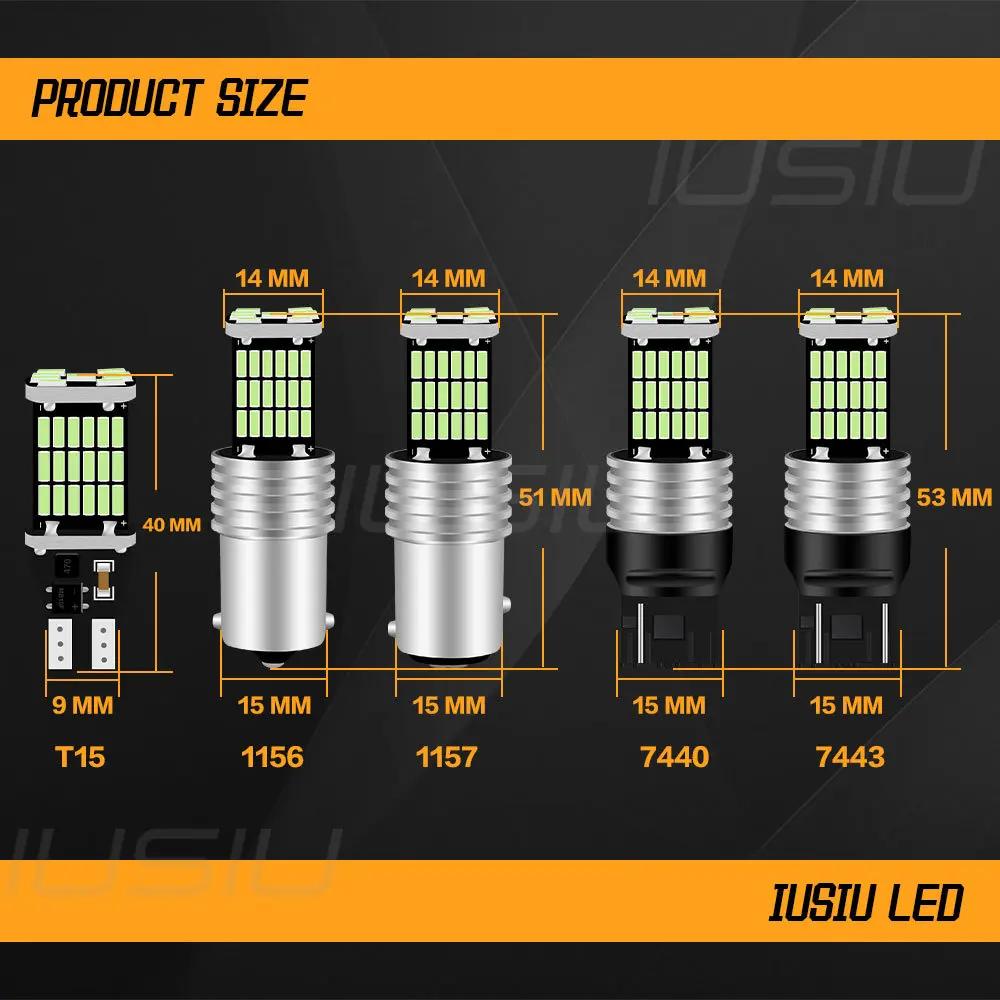IUSIU-Lampe de signalisation de stationnement de frein de voiture, ampoule LED, P21W, T15, W16W, 115