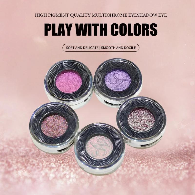 Fard à paupières scintillant nacré, cosmétique de haute qualité, longue durée, simple, Multichrome, 