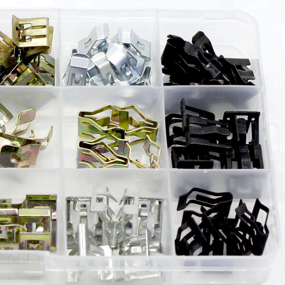 15 types de modèles de Clips métalliques, adaptés aux radios de carrosserie de voiture, tableau de b