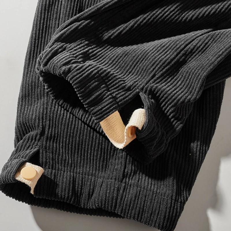 Pantalon élastique en velours côtelé pour homme, pantalon de protection, bundle ample, pieds, salope