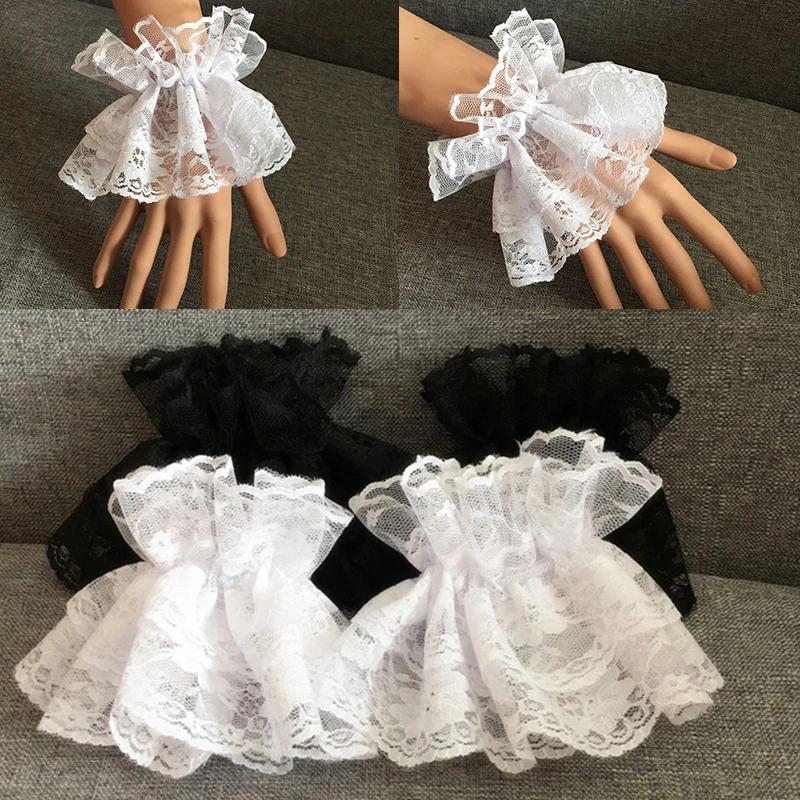 Lolita – gants à manches courtes pour la main, accessoires pour vêtements, manchettes de poignet, vo