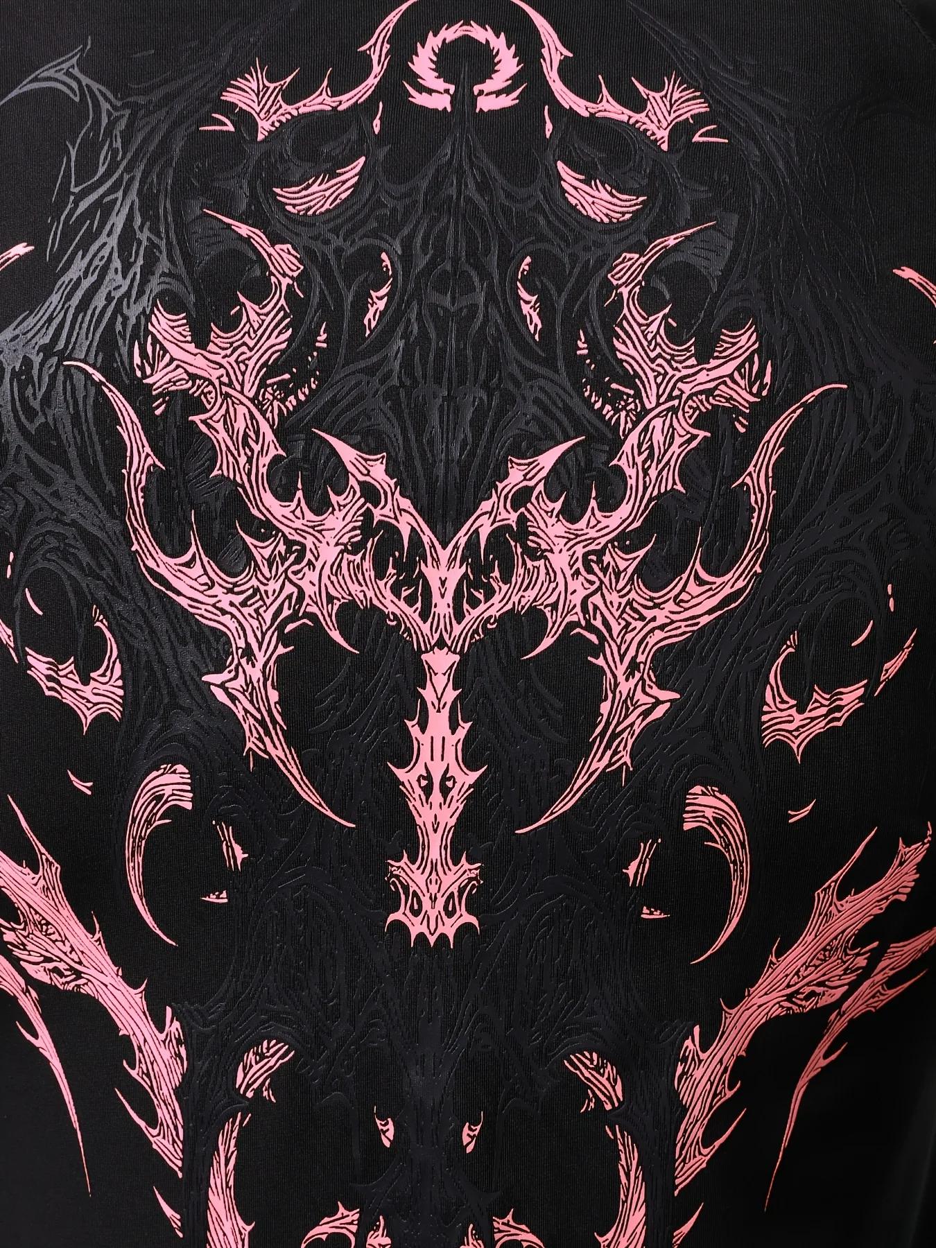 T-shirt à manches longues pour homme, séchage rapide, haute élasticité, coupe ajustée, style gothiqu