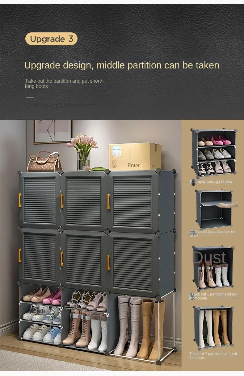 Étagère de rangement à assembler pour chambre à coucher et salon, multicouche, haute capacité, anti-