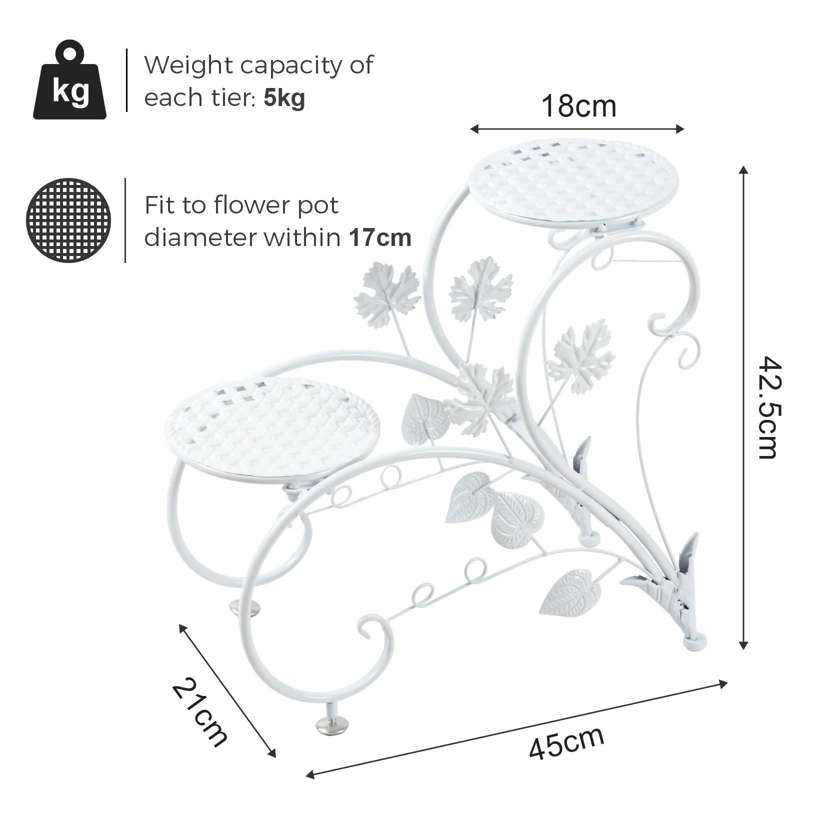 Support de plantes en métal antirouille, étagère de présentation pour 4 pots de fleurs, pour jardin,