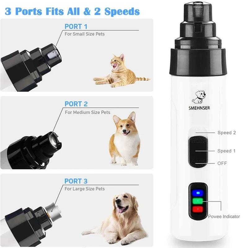Broyeur à Ongles Électrique Indolore Rechargeable par USB, Coupe-Ongles Silencieux pour Chien et Cha