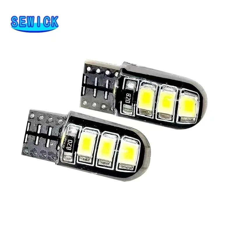100 pièces en gros T10 coque en silicone 6 SMD LED voiture lecture dôme lumières W5W WY5W 6LED 6SMD 