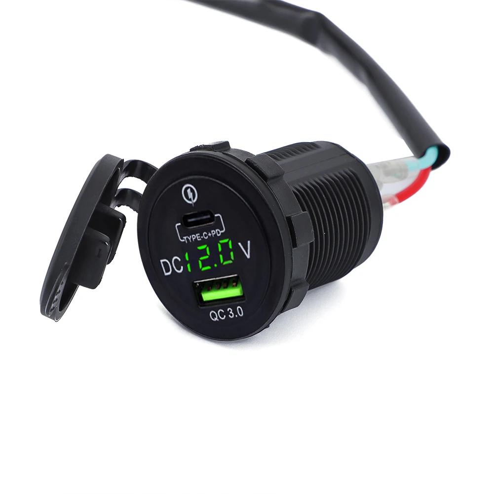 Caméra de moto pour Kawasaki Versys 650 Ninja400 Ninja650, téléphone portable TYPE-C, chargeur rapid