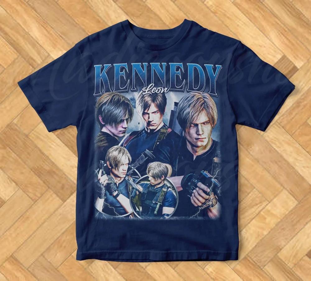 Limité Leon Kennedy T-Shirt Cadeau pour Femme Homme Coton Pesé T-Shirt Vêtements Graphique Chemise À