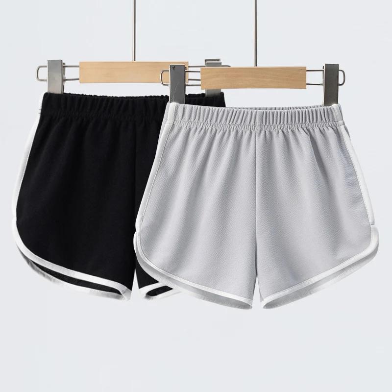 Short d'été pour garçons et filles, pantalons chauds confortables et décontractés de couleur unie po