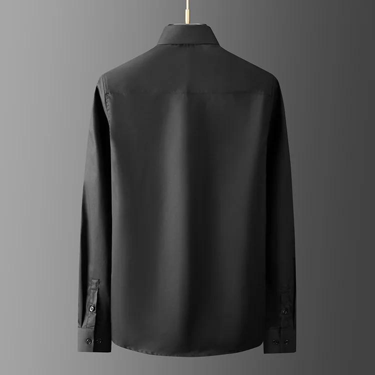 Chemise décontractée à manches longues pour hommes, décoration de rivet, chemises provoqué formelles