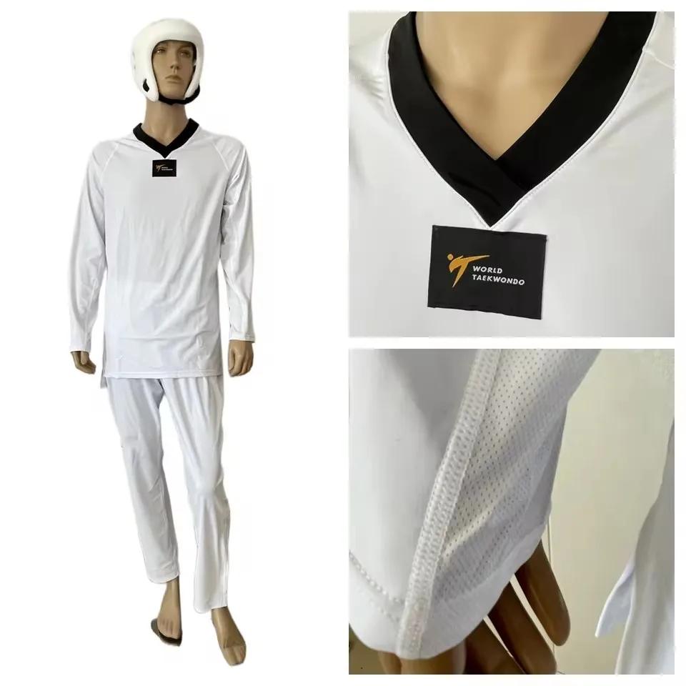 Les uniformes de compétition de Taekwondo fonctionnent un design extensible professionnel et des imp