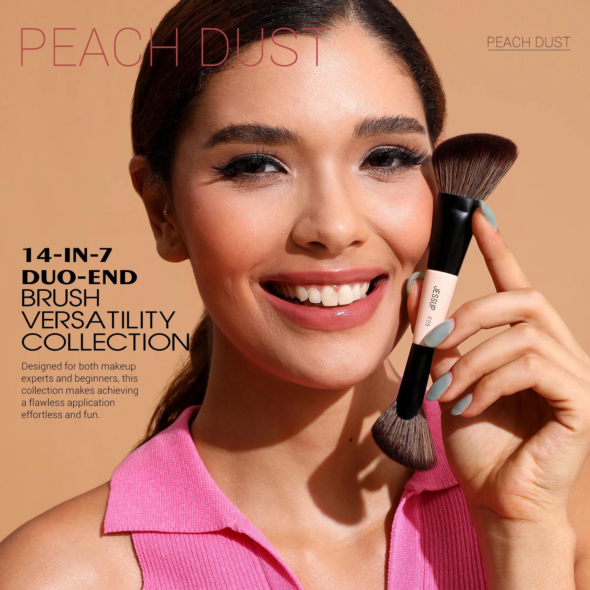 Jessup-Ensemble de pinceaux de maquillage double face, 3/5/7pcs, pour fond de teint, fard à barrage,