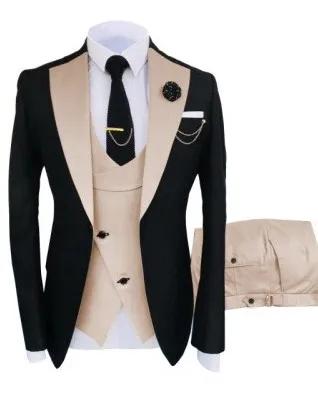 Nouveau Costume Homme vêtements populaires de luxe fête scène hommes Costume garçons d'honneur coupe