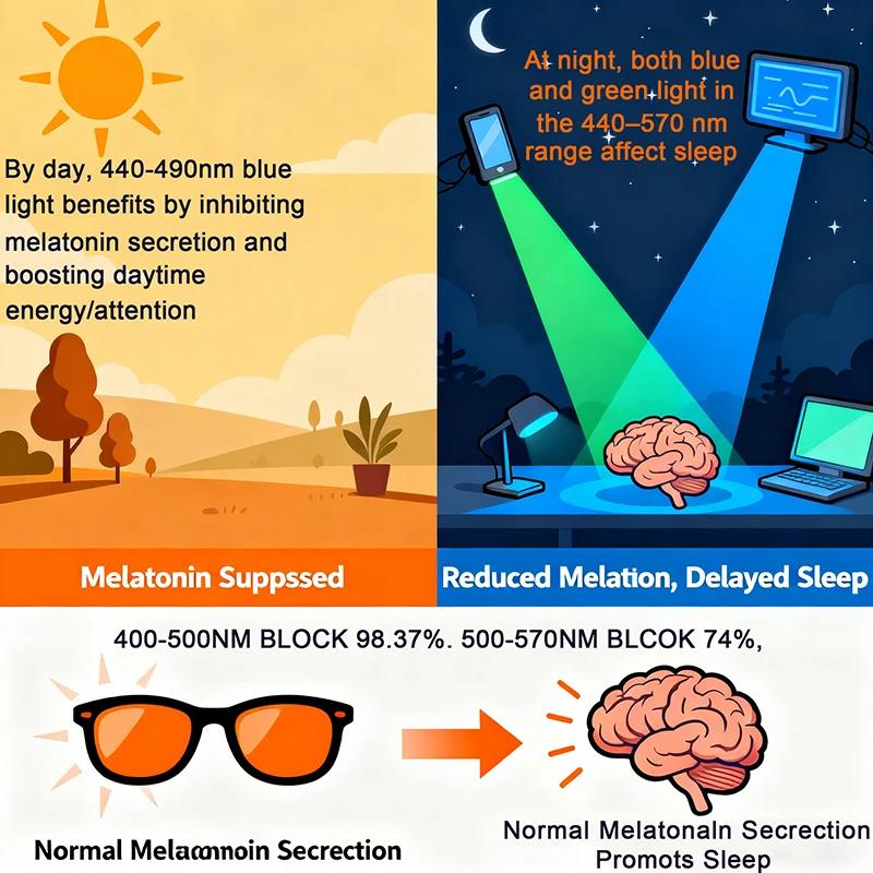 SHINU marque bon sommeil lumière bleue bloquant les lunettes hommes lentilles rouges Anti lumière ve