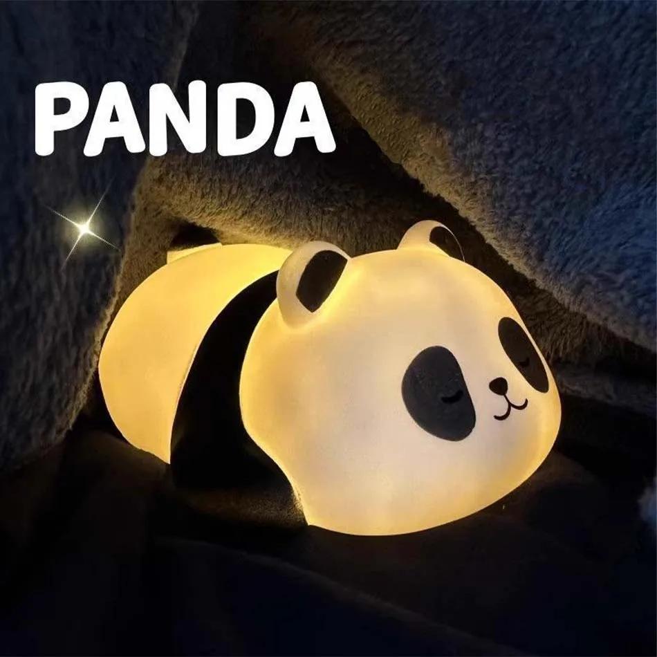 Nouveau Panda LED veilleuse salon mignon Panda lampe en plastique décor de chevet créatif enfants ve