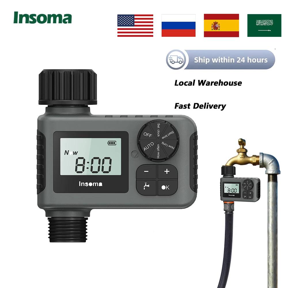 INSOMA-Système d'arrosage automatique intelligent avec écran LCD, minuterie d'arrosage IPX5, équipem