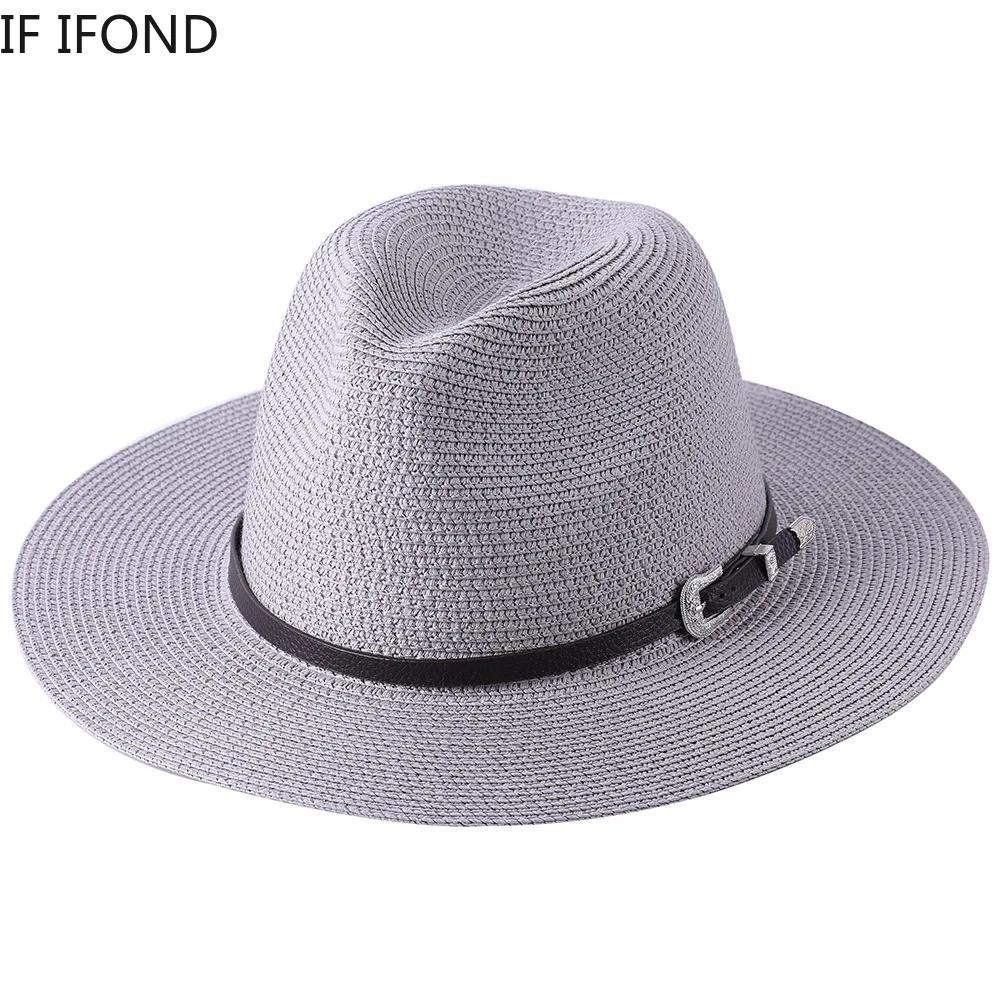 Chapeau de paille de grande taille 60CM pour parents et enfants, en papier d'été, Panama, Jazz, plag
