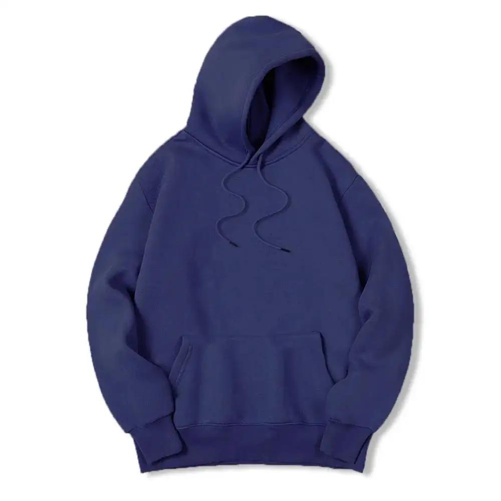 Masculino Cor Sólida Com Capuz Suéteres Masculino Camisola De Lã Quente Moda Roupas De Rua Solta Res