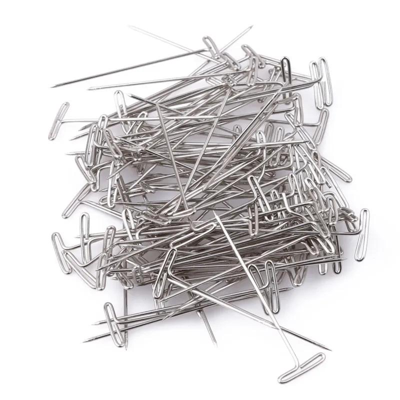 Aiguilles à broches en T 27/32/38/45/51MM, 50/100 pièces, pour la fabrication de perruques, pour blo