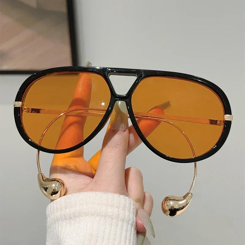 GM LUMIAS lunettes de soleil pilote surdimensionnées nouveau dans la mode Double pont dégradé lunett
