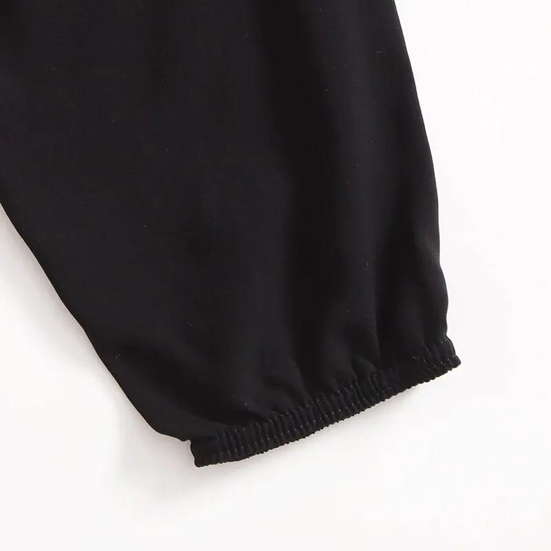 Femmes décontracté ample confortable pantalon élastique pantalon pieds sarouel pantalons de survêtem