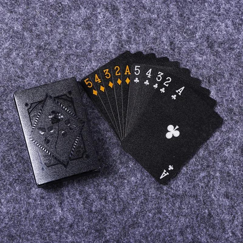Couleur noir or jeu de cartes carte groupe imperméable Poker costume magique Dmagic paquet jeu de so