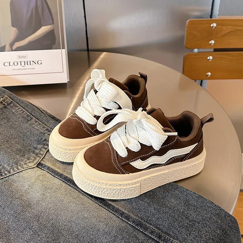 Baskets basses décontractées pour enfants - Semelles souples, style coréen unisexe printemps