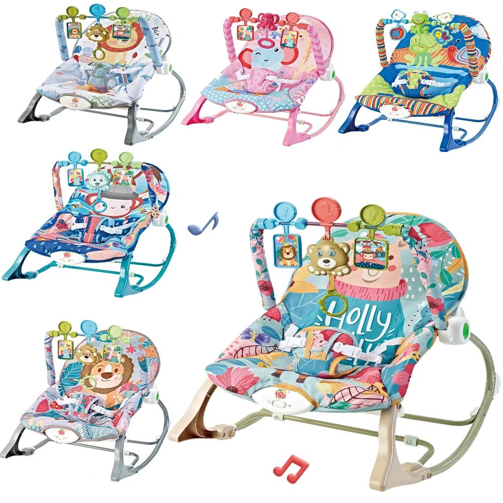 Chaise à bascule électrique pour bébé, berceau multifonctionnel, jouets avec vibration itude, lit no