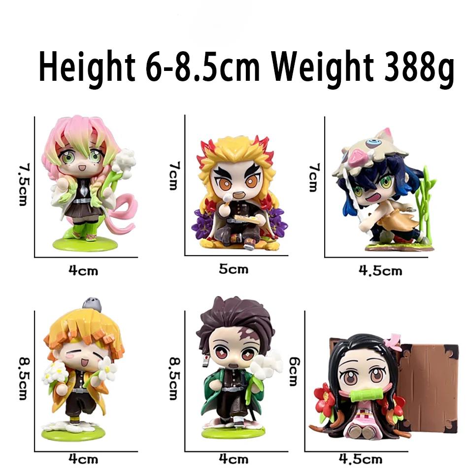 Boîte aveugle Demon Slayer de 10CM, figurine Tanjiro Kamado Nezuko, modèle de dessin animé en PVC, o