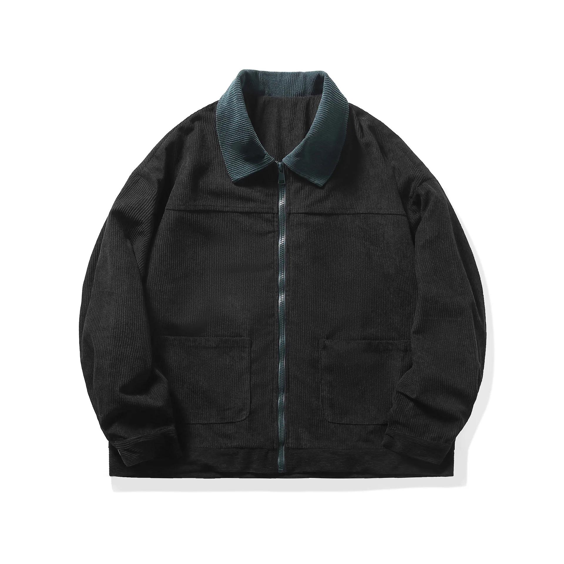 Manteau Homme Printemps Automne Couleur Contrastante Col Rabattu Veste Décontractée Ample Respirante