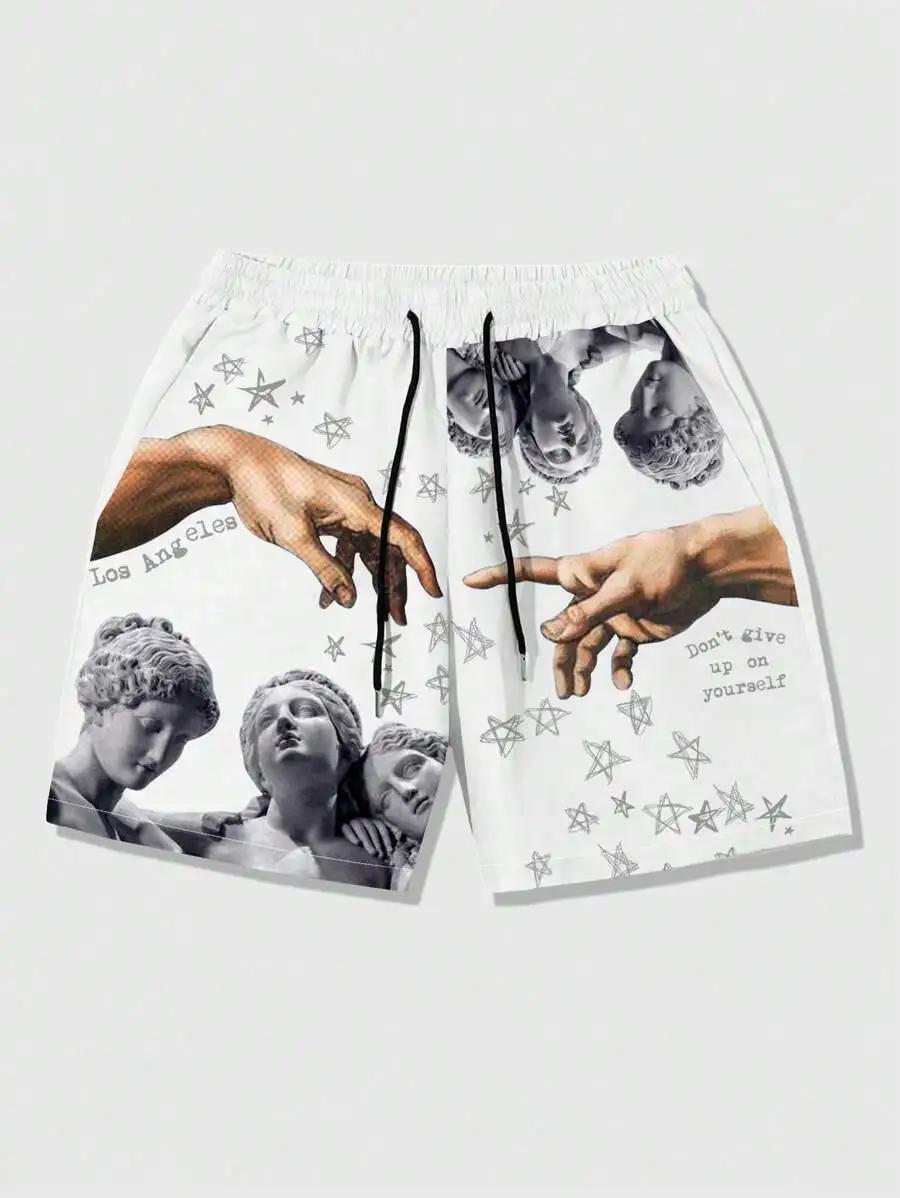 Short de sport à séchage rapide pour homme, impression 3D, impression de sculpture décontractée, sho