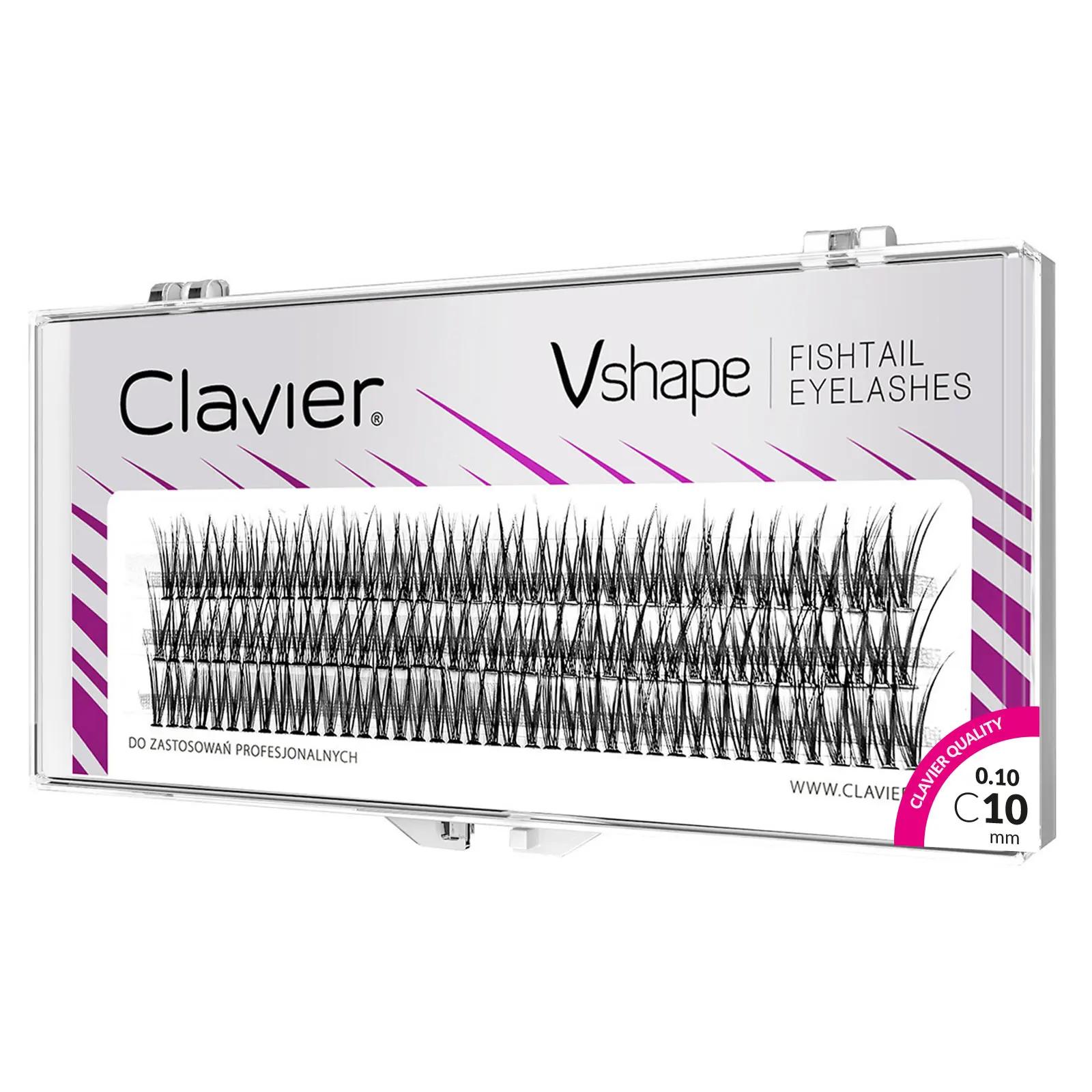 Clavier Vshape ensemble de cils aspect d'extension naturelle cils de type C 10 boîtes par ensemble m