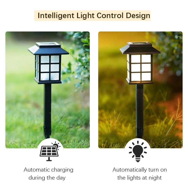Paquet de 8 lumières solaires de jardin de voie paysage extérieur imperméable pour cour Patio passer