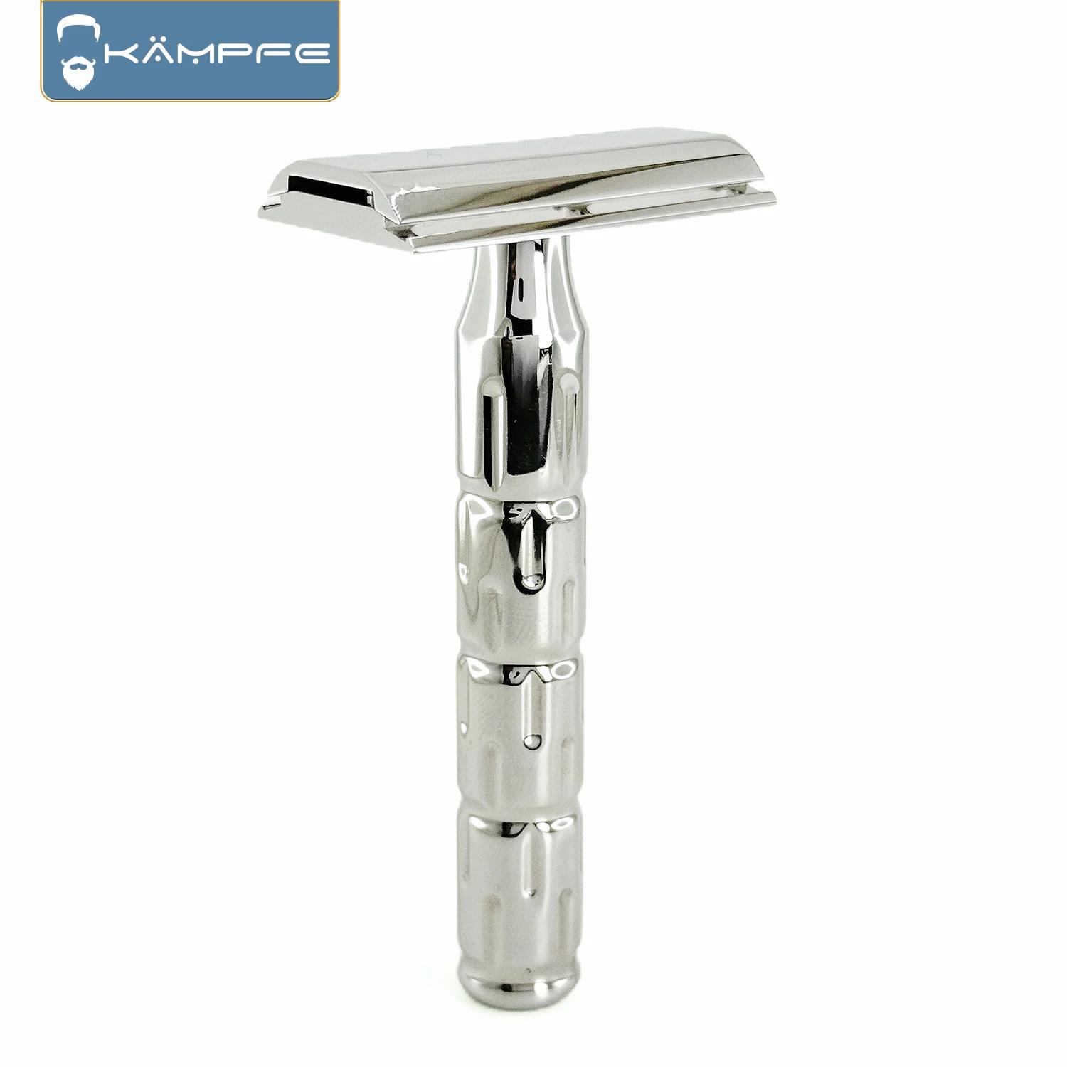 Rasoir de sécurité manuel KAMPFE en acier inoxydable 316L pour homme, cadeau pour petit ami ou père,