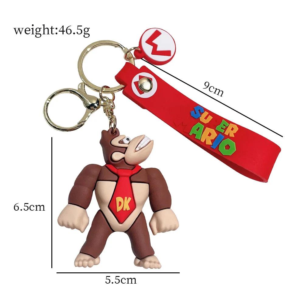 19 Styles Anime porte-clés Mario Bros Luigi crapaud Bowser figurine modèle PVC dessin animé sac poup