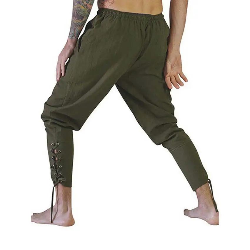 Pantalon Pirate Viking pour hommes, pantalon médiéval de la Renaissance, short à cordon de serrage, 