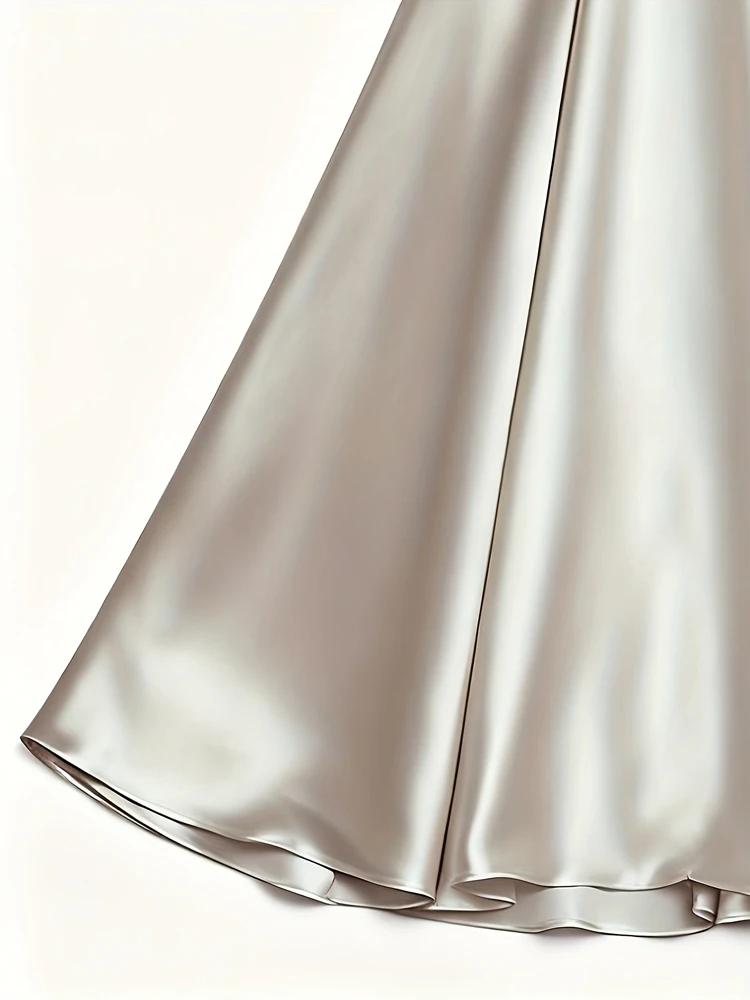 Collection Printemps/Automne : Robe de soirée élégante d'inspiration française, à col en V, à manche