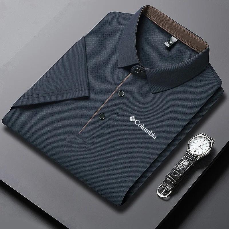 Polo imprimé de luxe pour homme, haut de gamme, décontracté et confortable, idéal pour le golf, coll