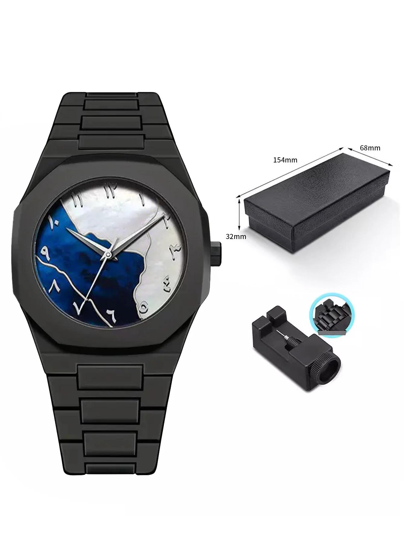 LUCKYFOXNew montres haut de gamme tendance pour hommes graffiti art montres à quartz
